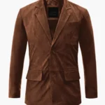 Apex Outlaw: Suede Leather Biker Blazer For Men