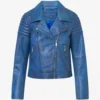 Azure Storm Classic Biker Leather Jacket for Women Bold and Timeless Style 7