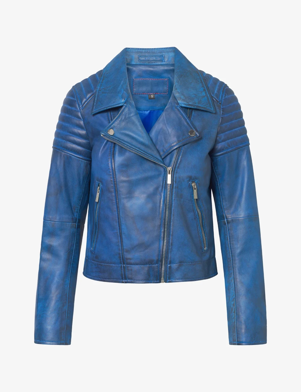 Azure Storm Classic Biker Leather Jacket for Women Bold and Timeless Style 7