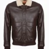 Biker’s Elite Black Bomber Leather Jacket with Fur Collar