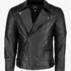 Black Forge Quilted Biker Leather Jacket (1)