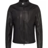 Black Inferno Men's Café Racer Leather Jacket (2)