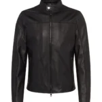 Black Inferno Men's Café Racer Leather Jacket