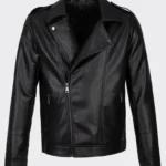 Black Nocturne Leather Jacket – Modern Biker Style Fit with Luxe