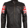 BritRider Distressed UK Flag Leather Biker Jacket (1)