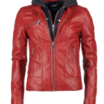 Chili Blaze Leather Hooded Jacket