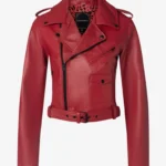 Crimson Luxe Women's Premium Leather Jacket