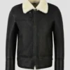 Dual-Tone Iconic Shearling Aviator Jacket US Biker Vanguard (1)