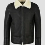 Dual-Tone Iconic Shearling Aviator Jacket : US Biker Vanguard