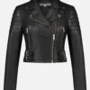 Ebon Empress Crop Biker Jacket Gold Luxe Edition 5