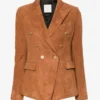 Elite Suede Tailored Double-Breasted Blazer (3)