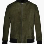 Emerald Supreme Suede Leather Bomber Jacket