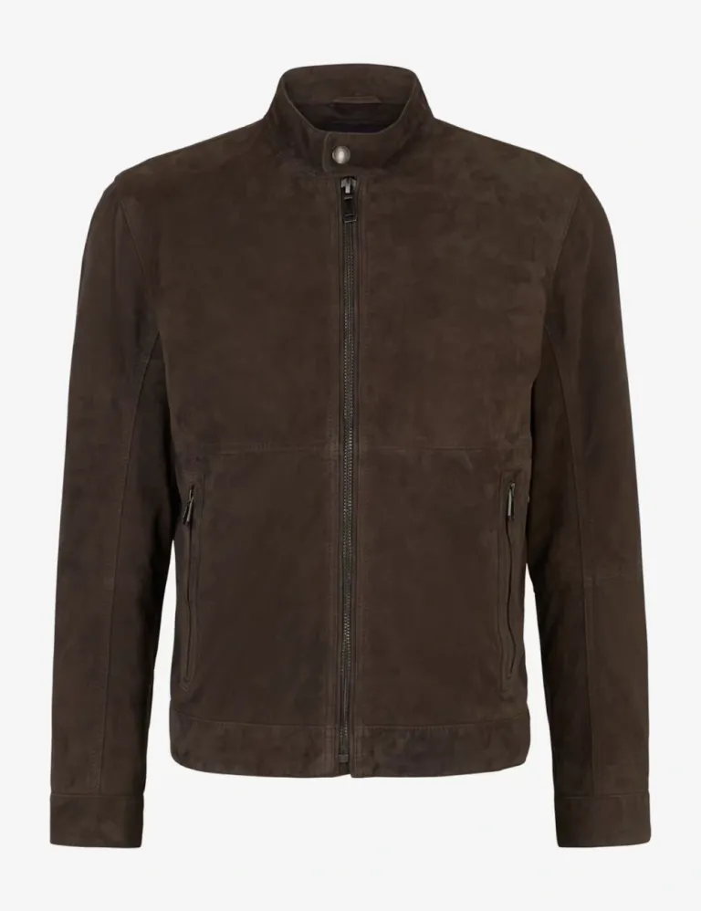 Explorer Dark Brown Suede Leather Jacket for Men Vintage Biker Style 6