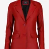 Fiery Vixen Women's Red Leather Biker Blazer (1)