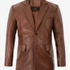 Heritage Oak Tan Leather Blazer Classic Men’s Style 1
