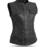 Ironhide Women's Classic Leather Biker Vest