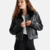 Jet Noir Women's Faux Shearling Bomber Jacket (2)