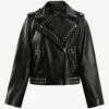 Midnight Star Line Women's Luxe Black Biker Leather Jacket (3)