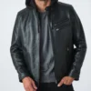 Nightfall-Black-Hooded-Moto-Leather-Jacket Genuine-Lambskin-Biker-Gear 1