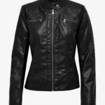 Noir Essence Women's Black Lambskin Leather Jacket