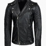 Noir Vanguard Quilted Leather Jacket – Premium Moto Biker Edition