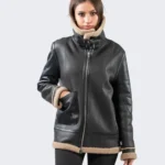 Obsidian Dawn Sheepskin Shearling Leather Jacket