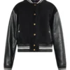 Obsidian Grace Women's Black Leather Bomber Jacket (5)