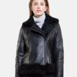 Onyx Women's Shearling Biker Jacket