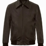 Rustic Heritage Brown Bomber Jacket – Classic Leather Outerwear