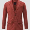 Scarlet Forge Suede Leather Blazer for Men (1)