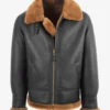 Vintage Ironclad Biker Aviator Shearling Bomber Jacket (4)