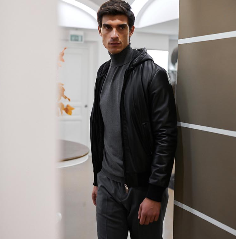 Men Hooded Leather Jackets