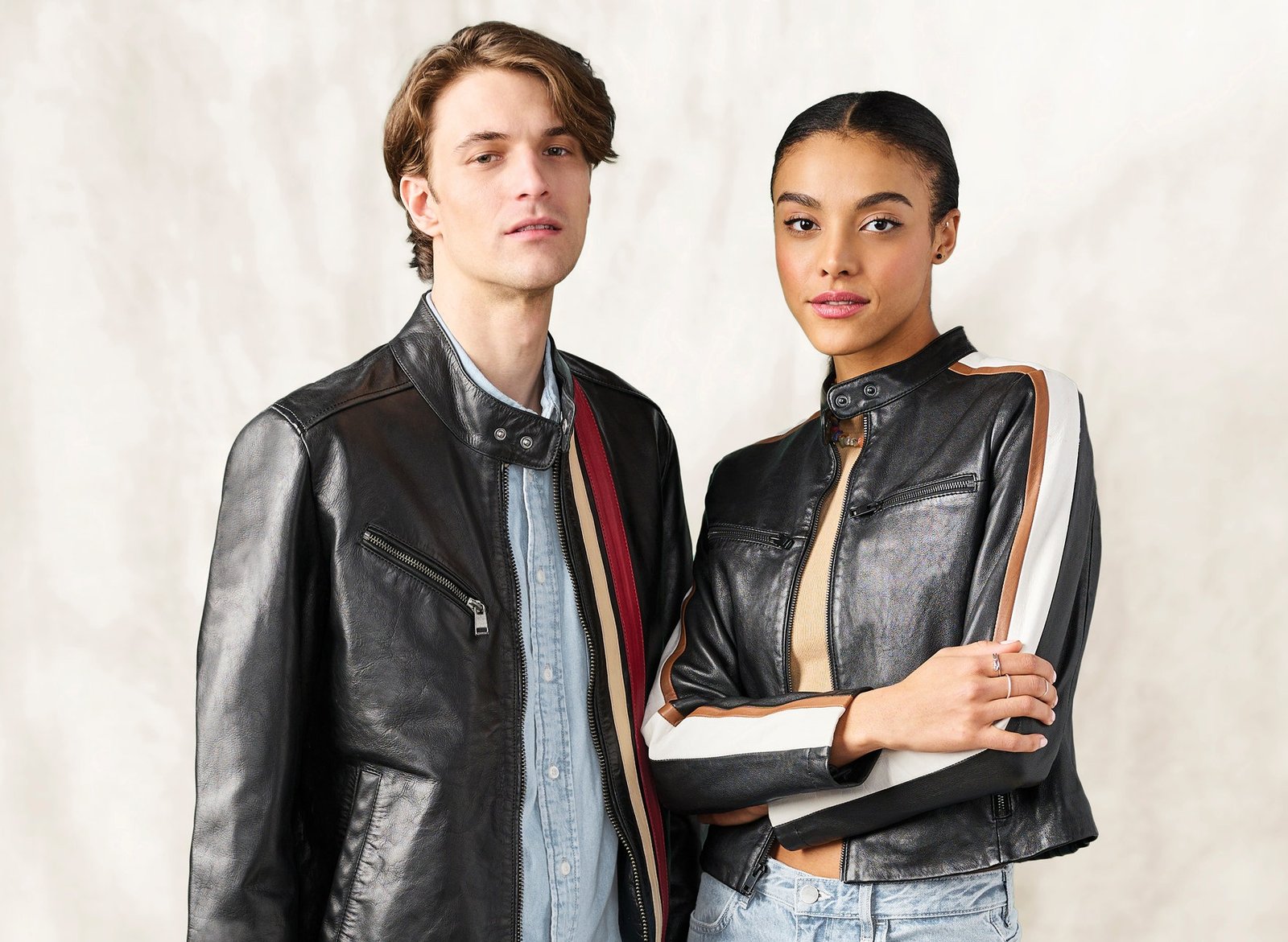 US Biker Leather Jacket For Men and Women Banner Design