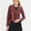 Burgundy Vibe Luxe Leather Moto US Biker Edition 3
