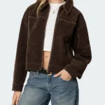 Canyon Drift Cropped Suede Leather Bomber