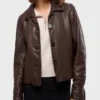 Mocha Moto Luxe Leather Jacket Women's Edition 5