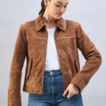 Stonecrest Studded Suede Biker Jacket