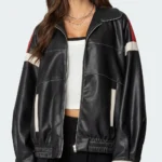 Torque Line Biker Jacket – Women’s Oversized Leather Style