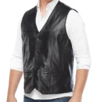 Blackmark Men’s Classic Leather Biker Vest