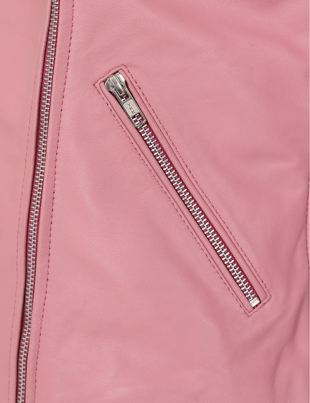 Blush Throttle Women’s Pink Biker Leather Jacket 3