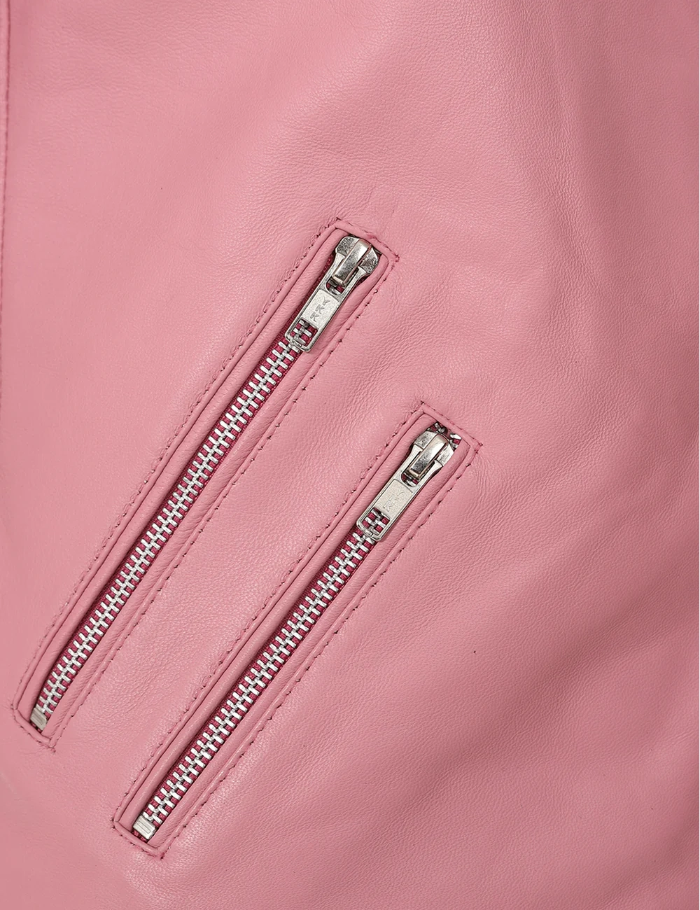 Blush Throttle Women’s Pink Biker Leather Jacket 4