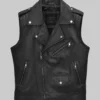 DarkKnight Black Leather Vest (1)