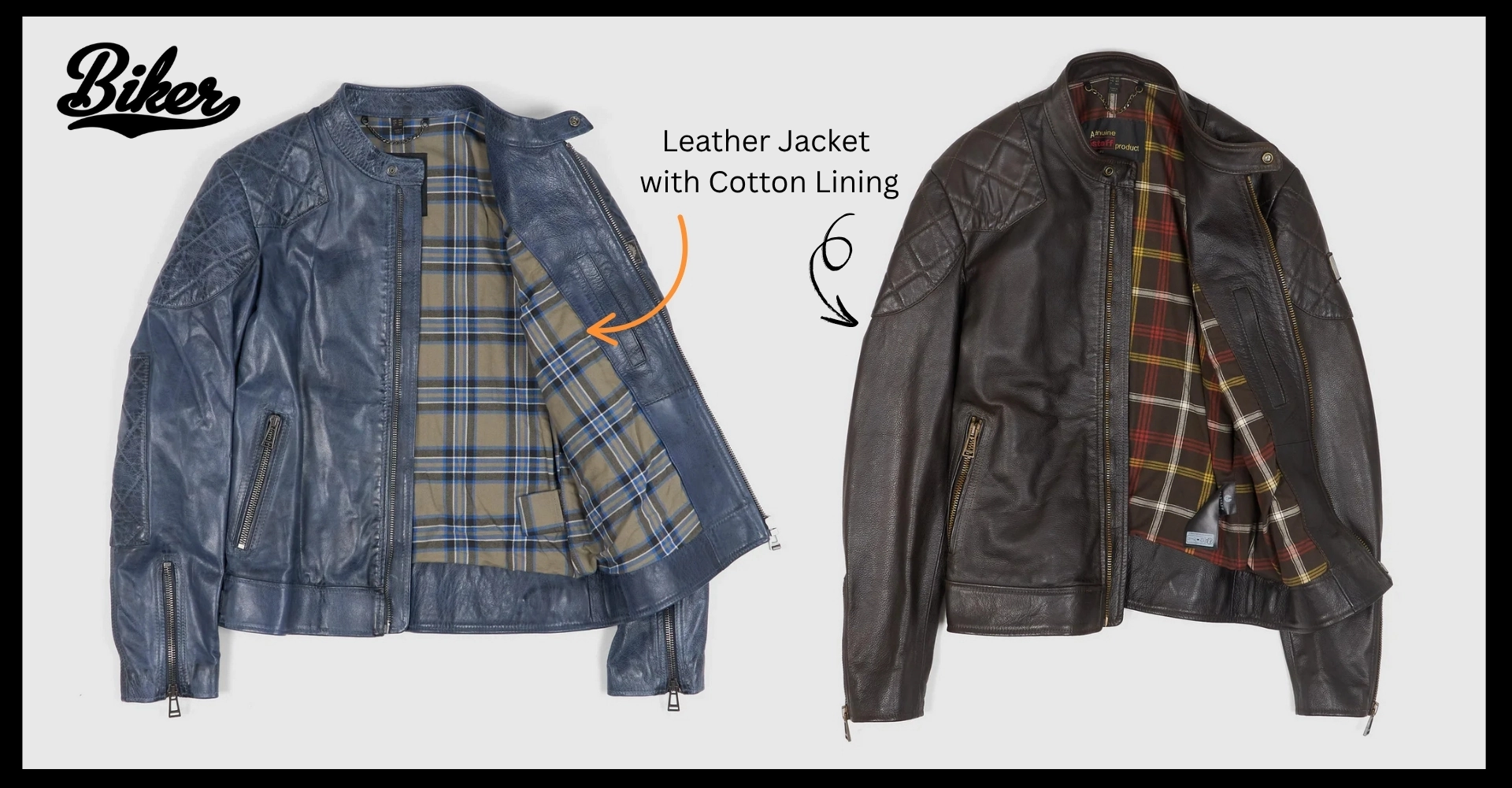 Leather Jacket with Cotton Lining