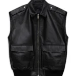 NightHawk Leather Moto Vest