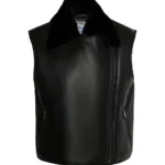 NightRider Black Leather Biker Vest