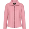 Petal Cruise Women’s Classic Pink Leather Jacket 1