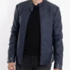 Ridgeway Blue Men Biker Leather Jacket (1)