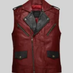 ThunderRogue Men's Heroic Leather Biker Vest