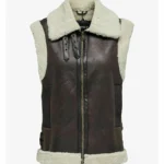 WildTrail Brown Sheepskin Biker Vest