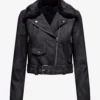 Women’s MidnightShear Luxe Shearling Leather Biker Jacket (1)